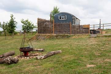 There is a fire-pit barbecue provided too, perfect for toasting marshmallows!