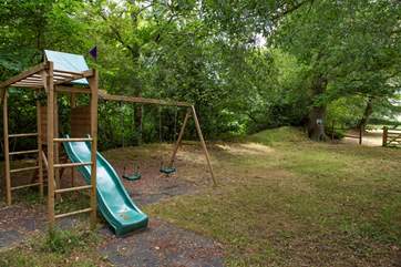 There is an enclosed play-area in the lower meadow.