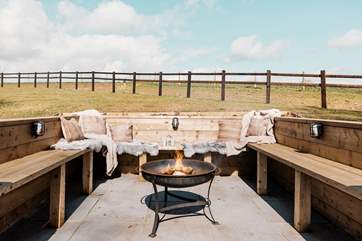 The snug fire-pit area is a magical feature.