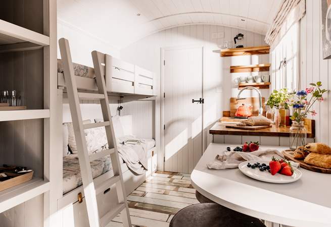Younger guests will absolutely love the quirky bunk-beds.