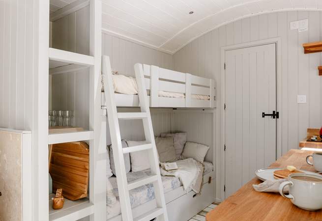 Younger guests will absolutely love the quirky bunk-beds.