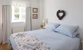 The bedroom has a super-comfy 'zip and link' (super-king or twin) bed, and lovely linens. - Thumbnail Image