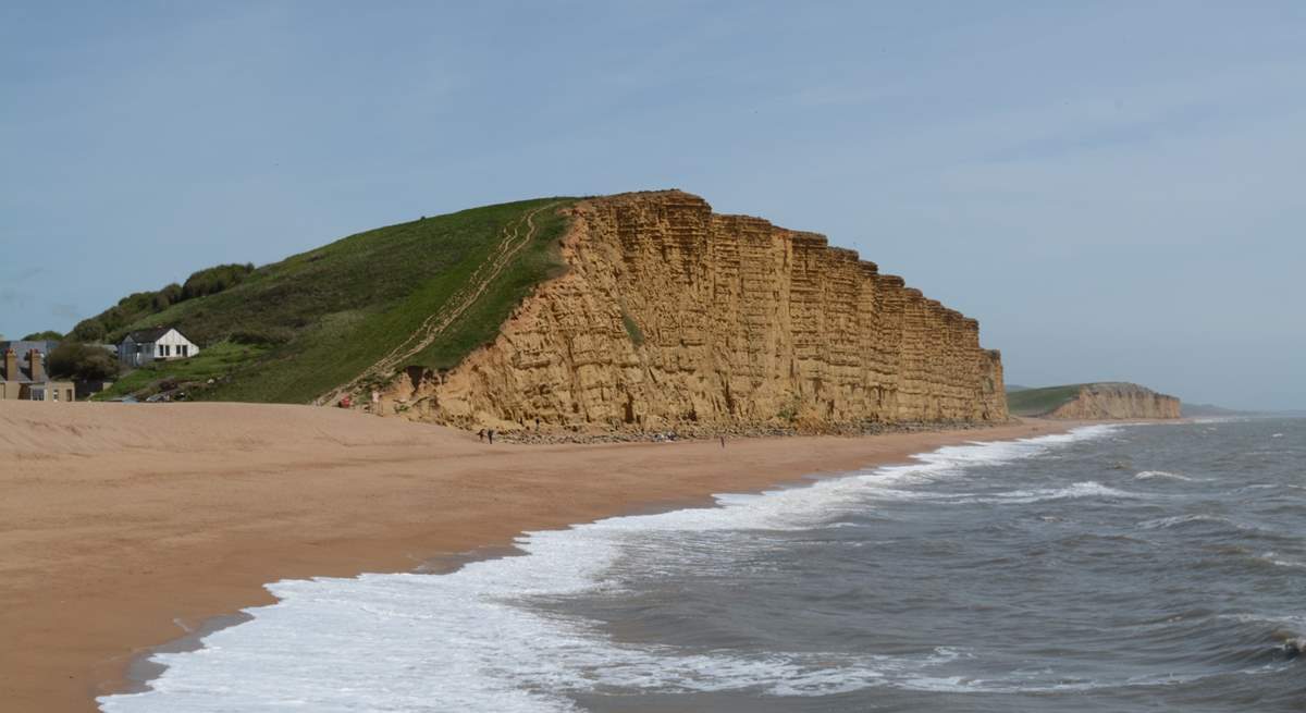 The Jurassic Coast at West Bay, scene for filming of Broadchurch.