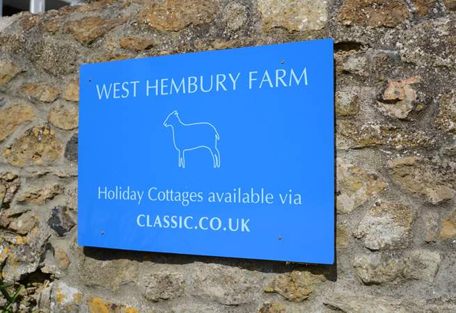 You have arrived; this sign will greet you when you reach West Hembury Farm.