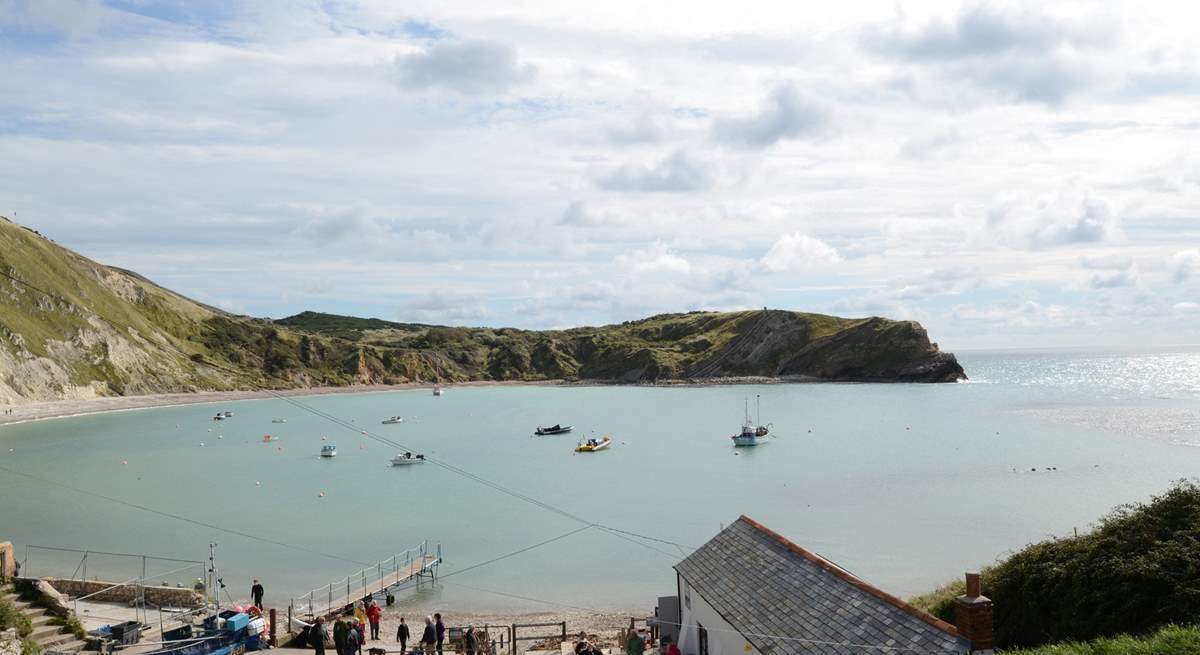 Lulworth Cove gets very busy during the summer months but take a walk along the Jurassic Coast to Durdle Door, an iconic landmark.