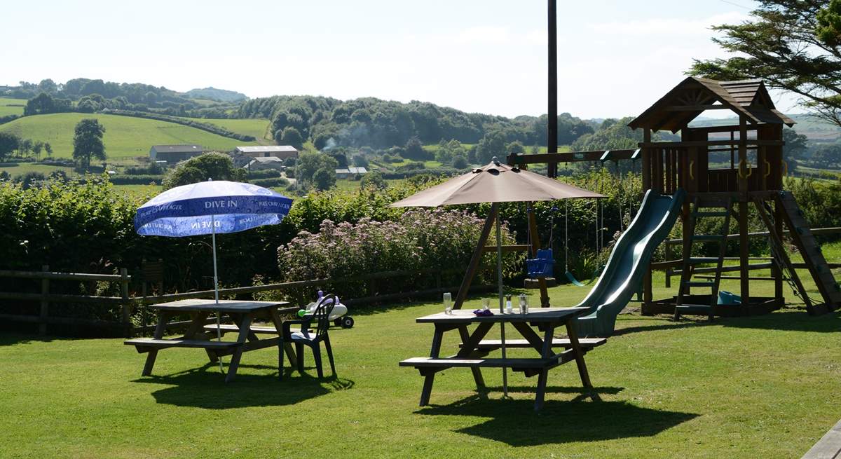 The garden at the Spyway Inn, Askerswell, has a great south-facing garden.