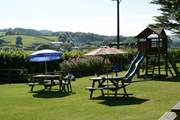 The garden at the Spyway Inn, Askerswell, has a great south-facing garden.