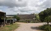 Looking down through the farmyard, the owners' house is at the bottom and the cottages to the right of the photo. - Thumbnail Image