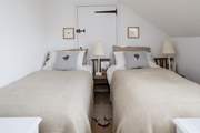 Bedroom 3 has a 'zip and link' (super-king or twin) bed, shown here at two 3 ft beds. Please beware of the sloping ceiling.
