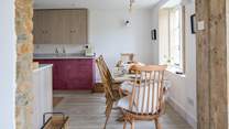 The open plan ground floor dining-area.