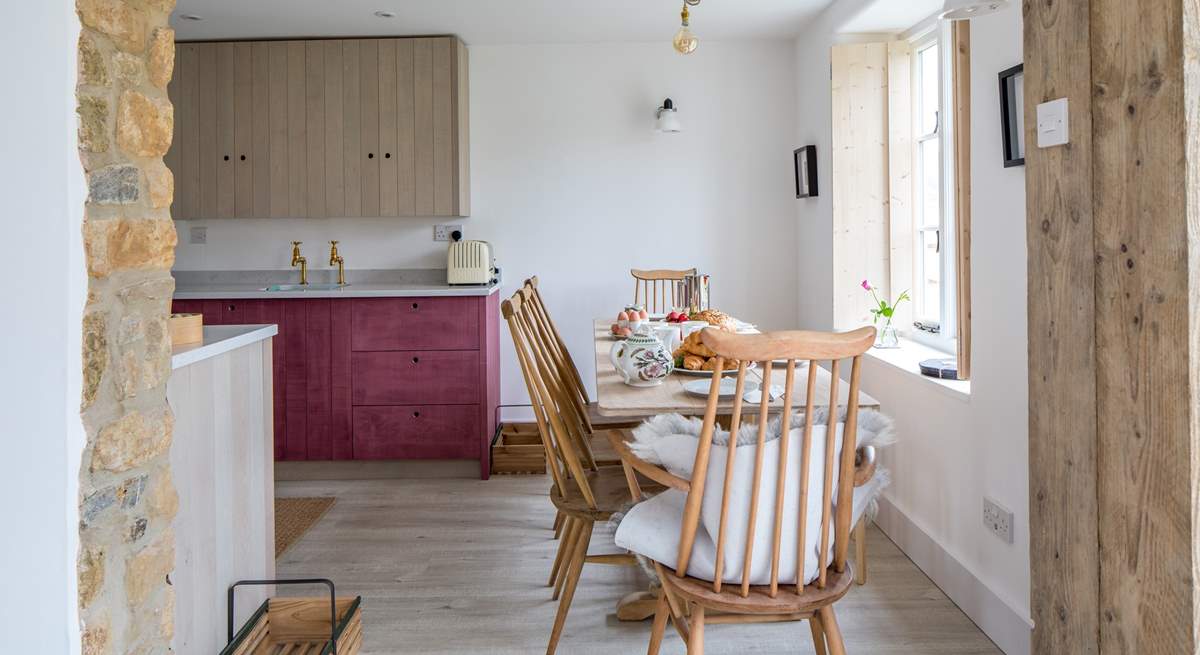 The open plan ground floor dining-area.