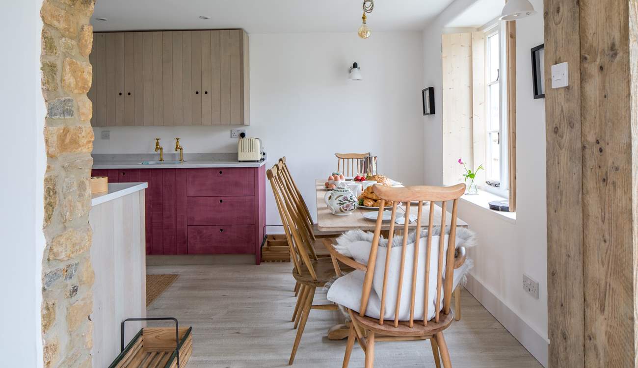 The open plan ground floor dining-area.