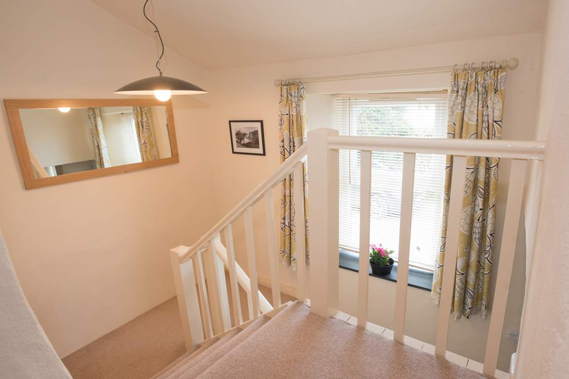The stairwell is light and spacious.
