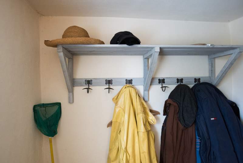 Plenty of storage for coats, hats and fishing nets!