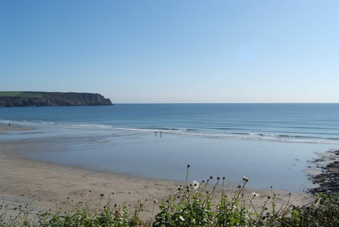 Pendower and Carne beaches are nearby, a wonderful expanse of sand as the tide falls back.