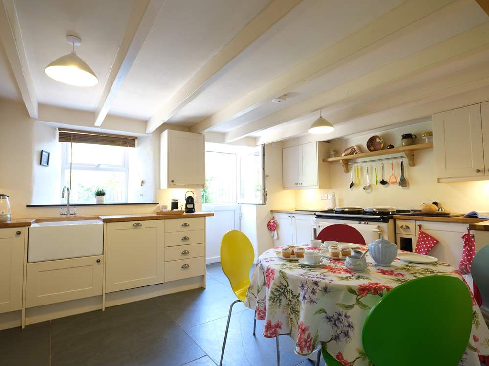 The kitchen is light, spacious and wonderfully well-equipped.