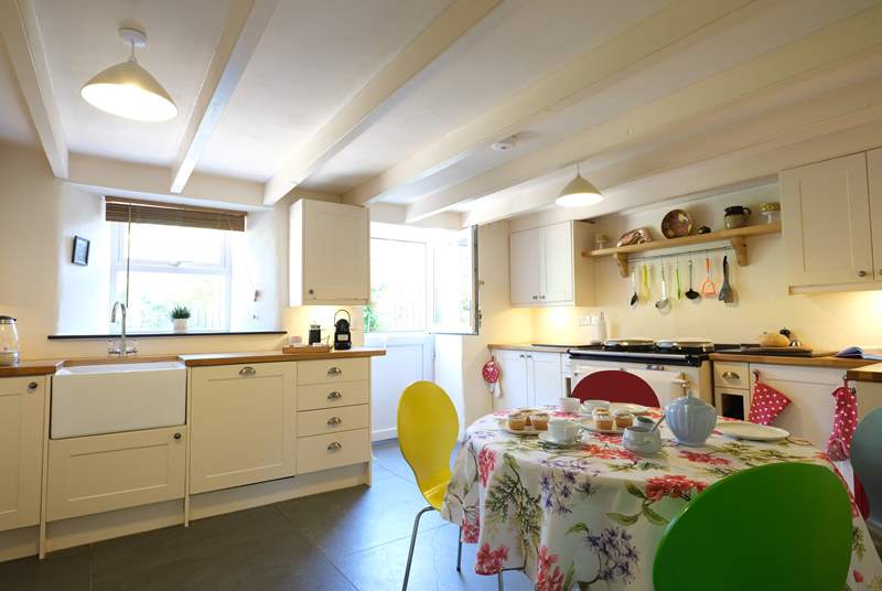 The kitchen is light, spacious and wonderfully well-equipped.
