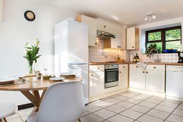 The light and airy kitchen/diner.