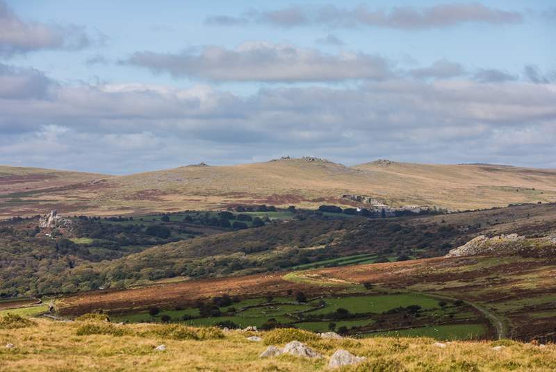 The dramatic landscape of Dartmoor.
