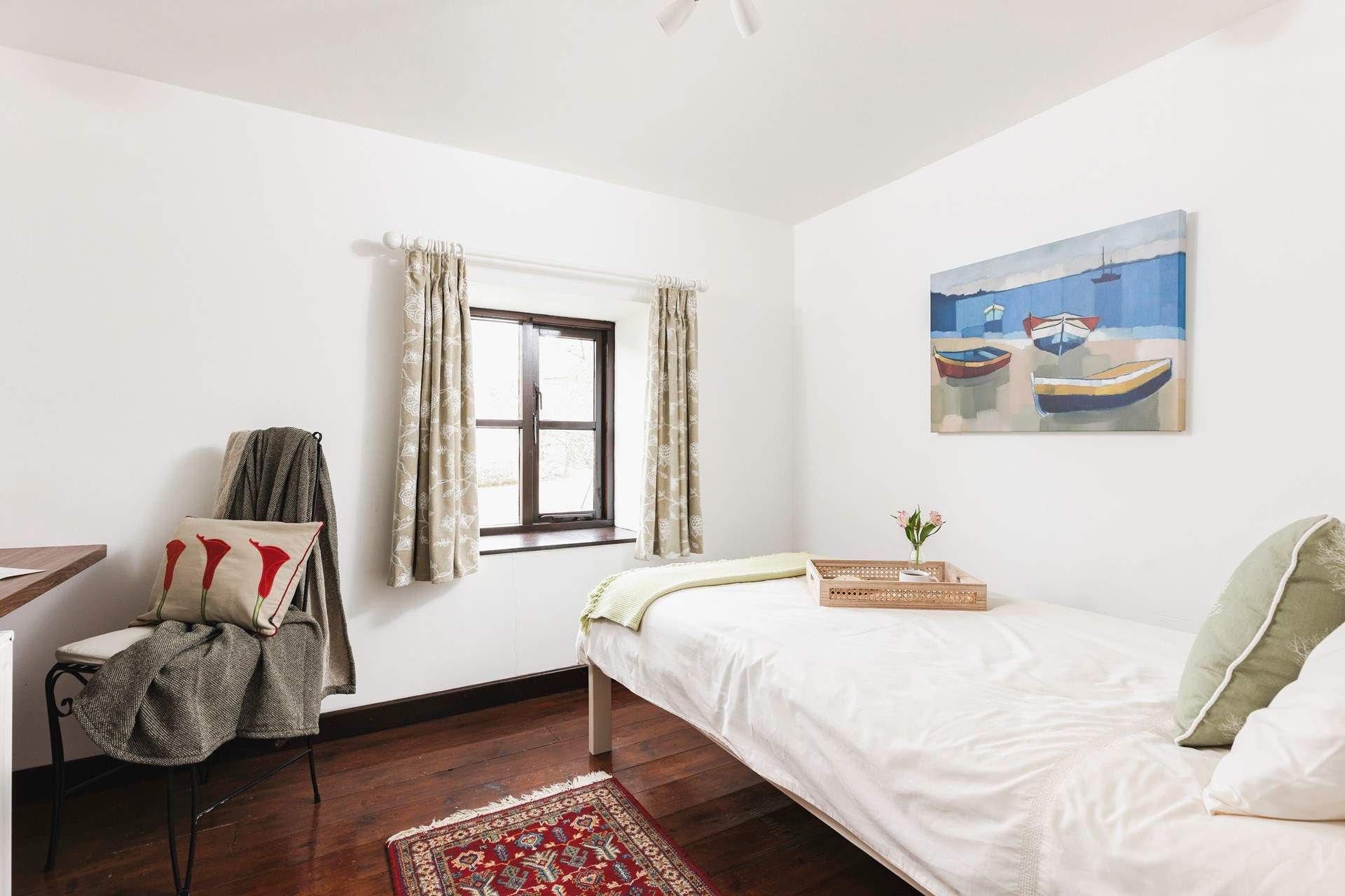 The single room is ideal for either a child or an adult.