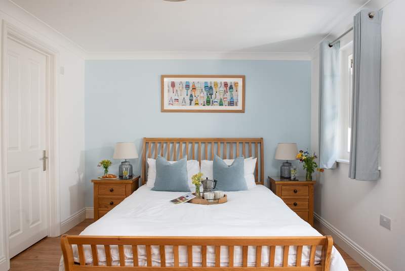 The bedrooms are beautifully decorated in pastel shades. 