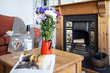 Warm your toes by the real fire.