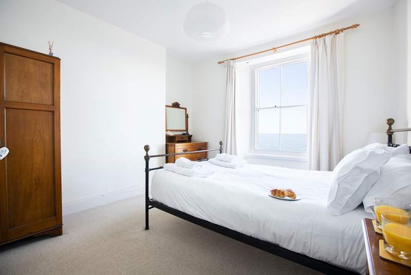 The double room on the first floor has fabulous views.