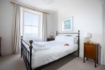 Relax in the double bedroom on the first floor.