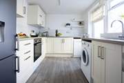 The modern kitchen has everything you will need.