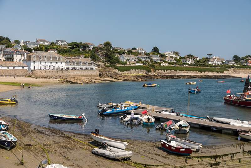 Sit and enjoy watching the boats come and go at St Mawes.