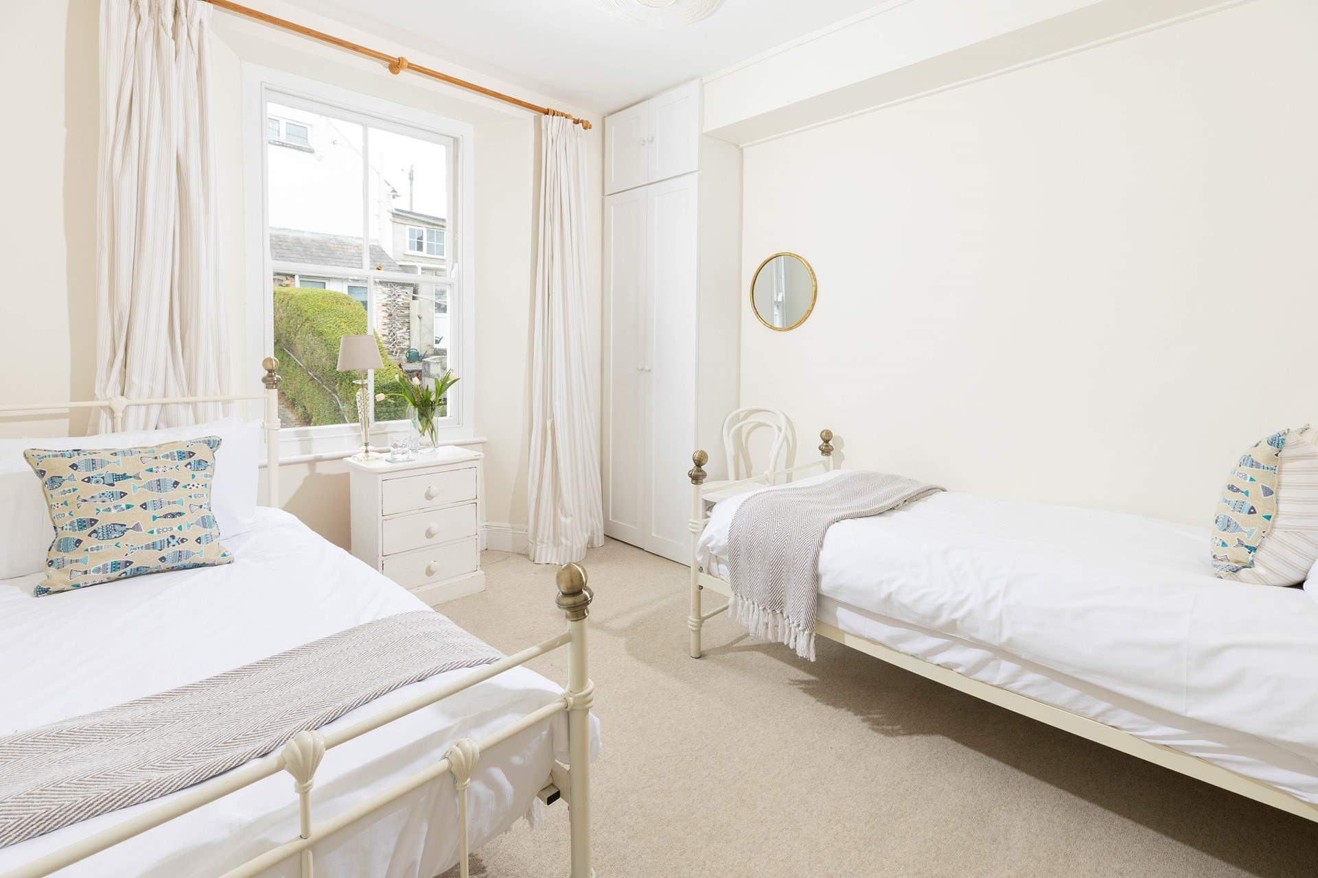 The twin bedroom is ideal for either children or adults. 