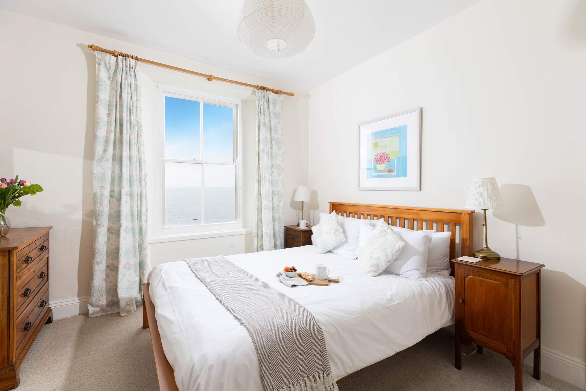 The double room on the first floor has fabulous views.
