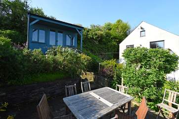 Enjoy alfresco meals on the top terrace.