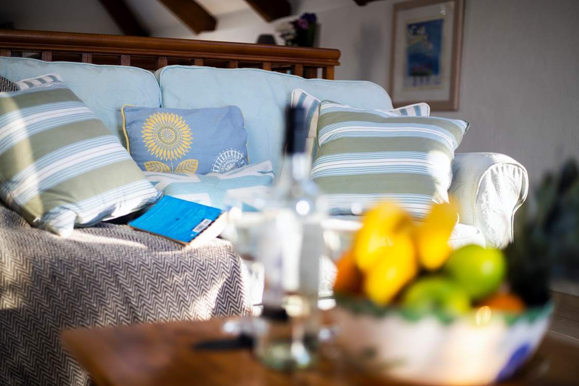 Snuggle up on the sofa with a good book.