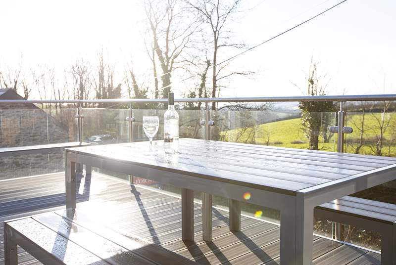 Enjoy views down the valley from the roof terrace.