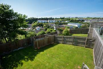 As well as the deck there is an enclosed garden.