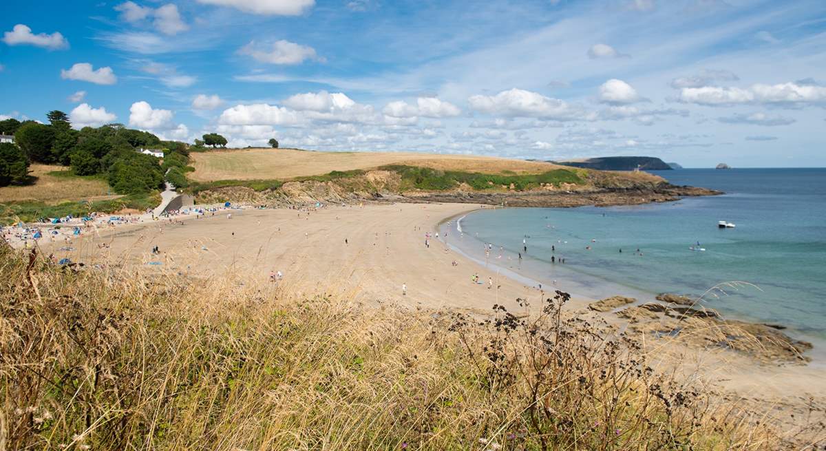 Gorgeous Porthcurnick beach is one of many stunning beaches on the Roseland.