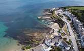 A birds eye view of pretty Portscatho Harbour. - Thumbnail Image