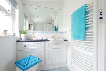 The bathroom.