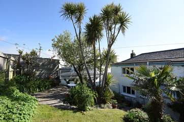 The rear garden and terrace.