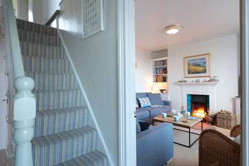 The cottage stairs.