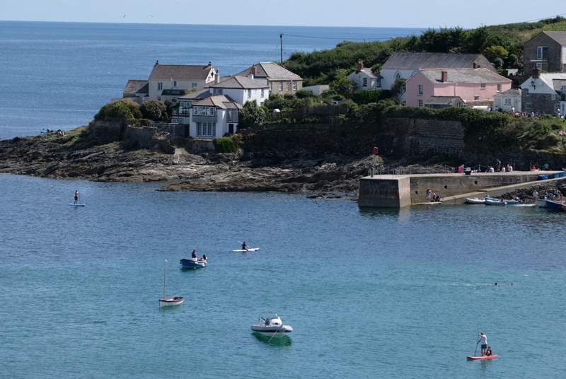 Portscatho Harbour is a great place to paddle board and kayak.