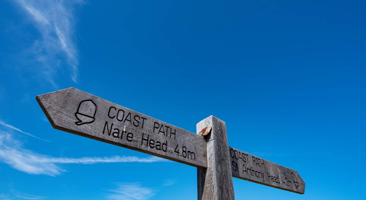 The picturesque coast path is literally outside the door.