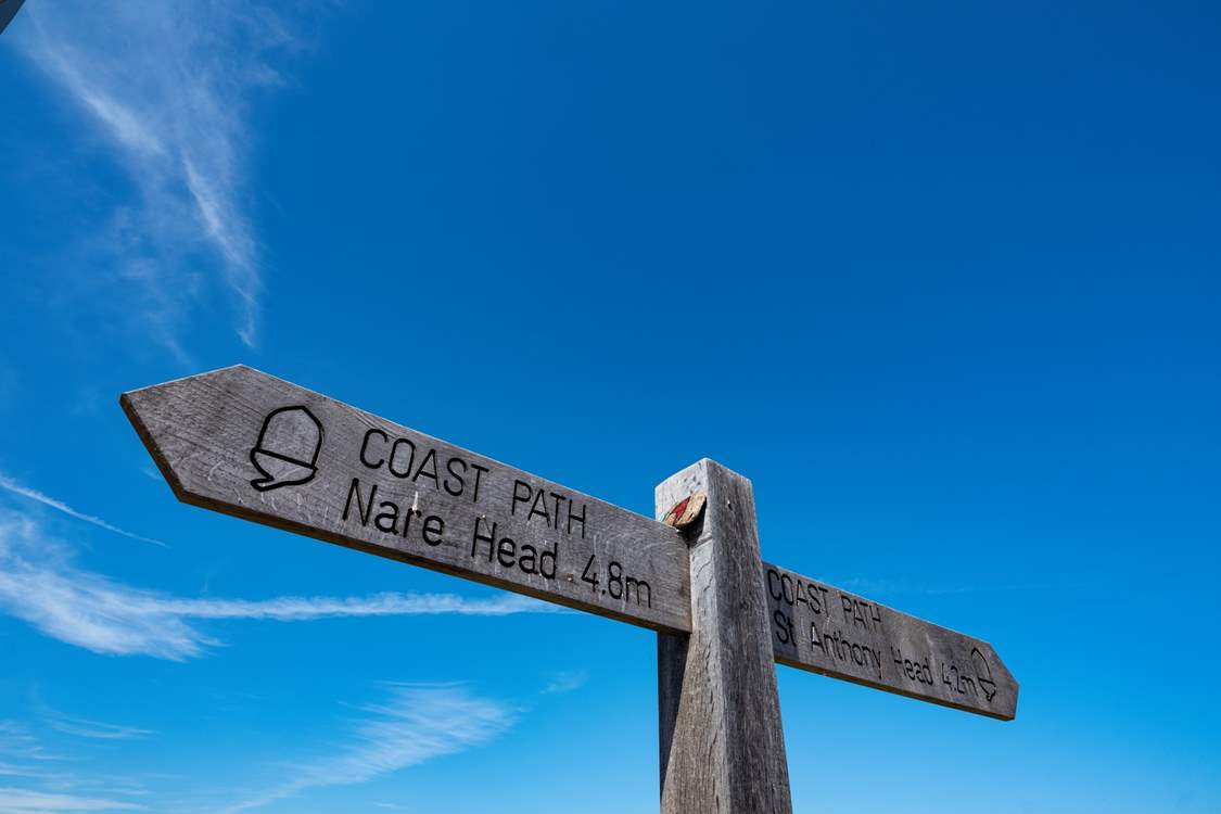 The picturesque coast path is literally outside the door.