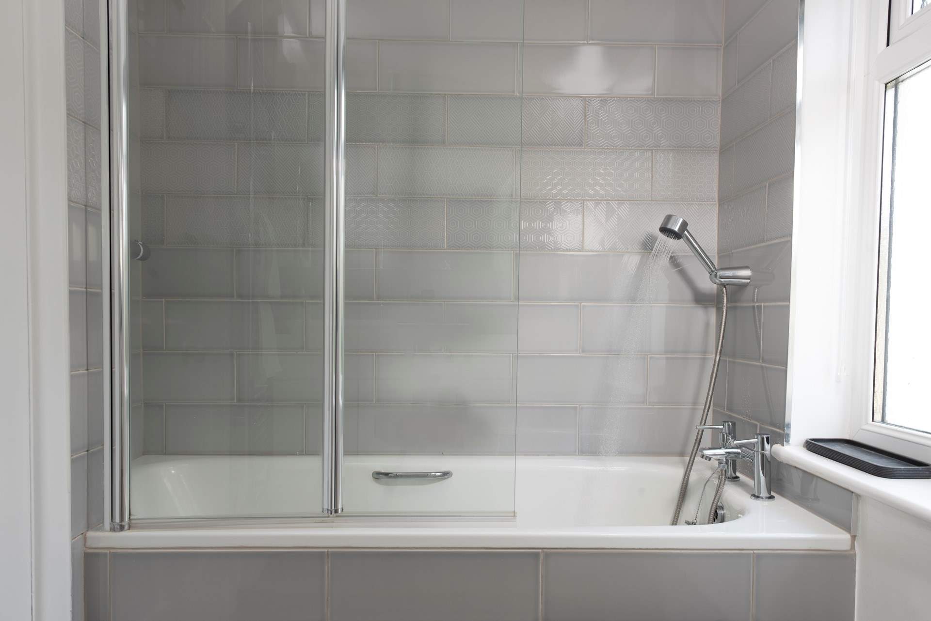 The modern bathroom.