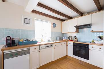 The kitchen area.