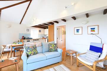 The open plan living room.