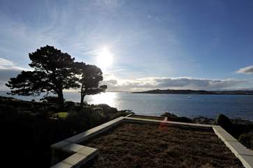 Spectacular view from outside of Carn Tommen from the first floor deck.