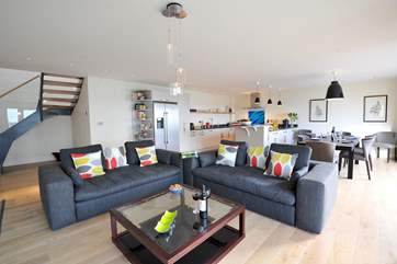 The open plan living-room.