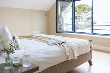 Bedroom 4 on the second floor has a super-king size bed and a view to behold!
